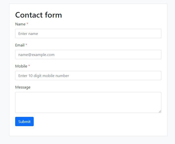 Form submission using javascript ajax and php